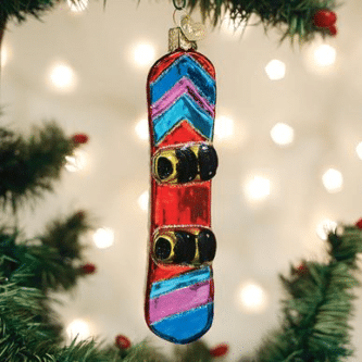 Old World Christmas Blown Glass Snowboard Ornament