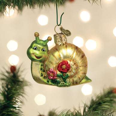 Smiley Snail Ornament Old World Christmas