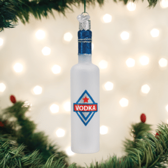 Old World Christmas Blown Glass Vodka Bottle Ornament