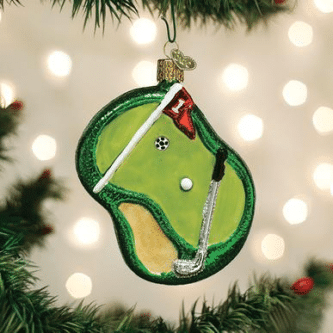 Old World Christmas Blown Glass Putting Green Ornament