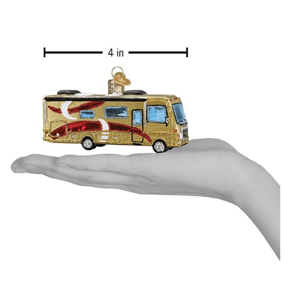 Old World Christmas Blown Glass Class a Motorhome Ornament