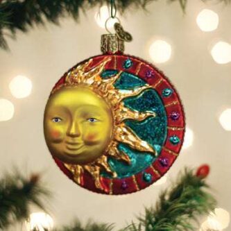 Old World Christmas Blown Glass Jeweled Sun Ornament
