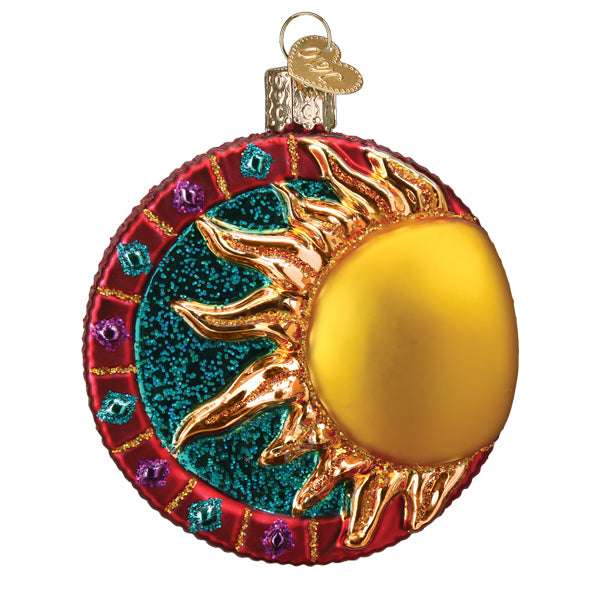 Old World Christmas Blown Glass Jeweled Sun Ornament