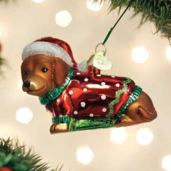 Dashing Dachshund Puppy Ornament Old World Christmas