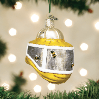 Old World Christmas Blown Glass Beekeeper's Hood Ornament