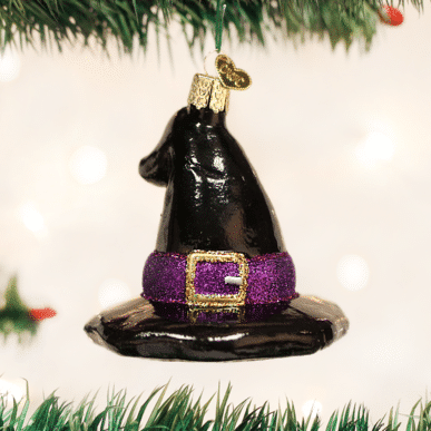 Old World Christmas Blown Glass Witchs Hat Ornament