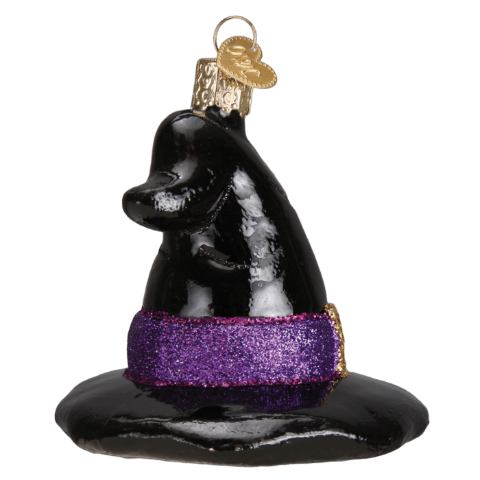 Old World Christmas Blown Glass Witchs Hat Ornament