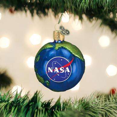 Old World Christmas Blown Glass Nasa Earth Ornament