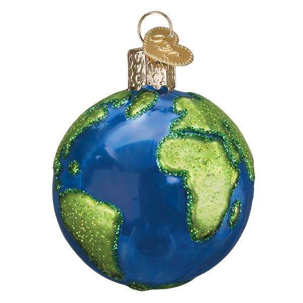 Old World Christmas Blown Glass Nasa Earth Ornament