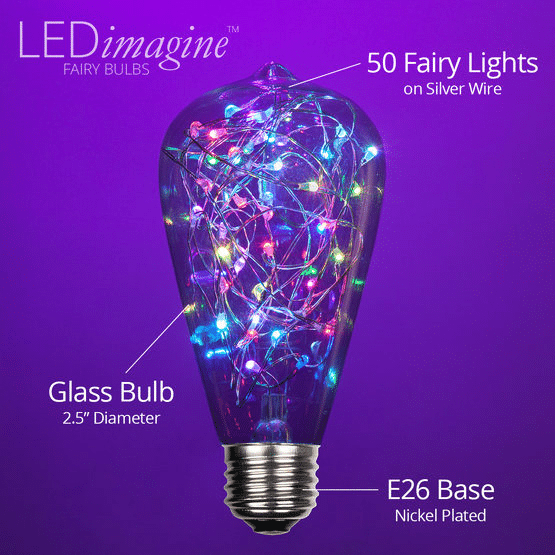 Ledimagine Color Change Rgb Fairy Light Bulb