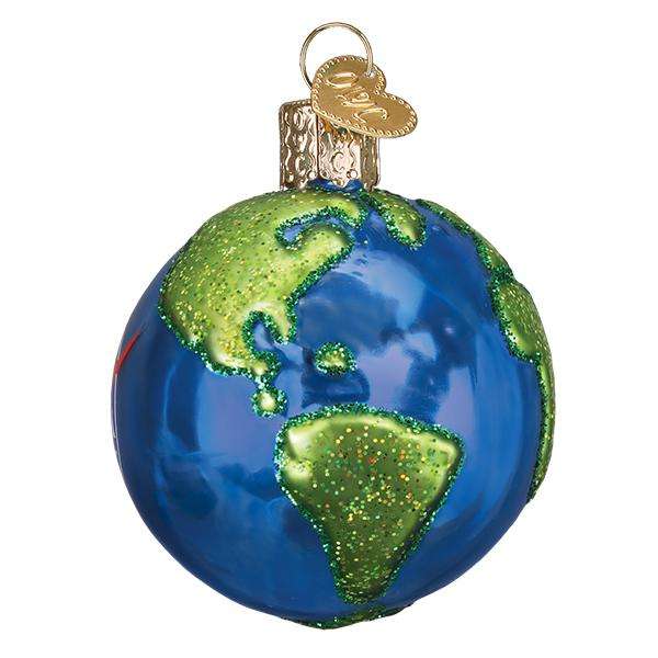 Old World Christmas Blown Glass Nasa Earth Ornament