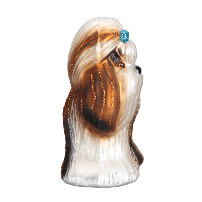 Old World Christmas Blown Glass Shih Tzu Ornament