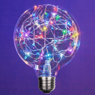 LEDimagine Color Change RGB Fairy Light Bulb Round