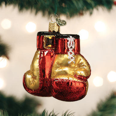 Boxing Gloves Blown Glass Ornament Old World Christmas