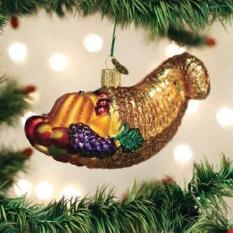 Old World Christmas Blown Glass Cornucopia Ornament