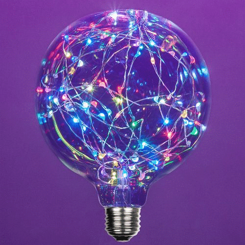 Ledimagine Color Change Rgb Fairy Light Bulb Large Round