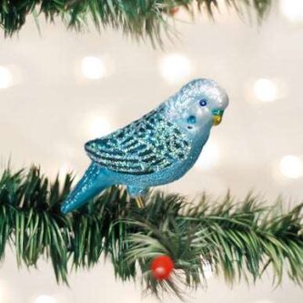 Blue Miniature Parakeet Ornament Old World Christmas