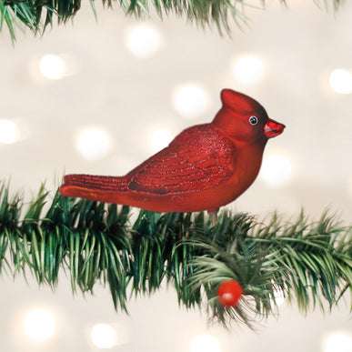 Bright Red Cardinal Ornament Old World Christmas