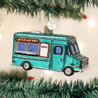 Old World Christmas Blown Glass Food Truck Ornament