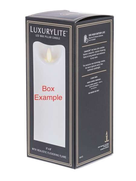 LuxuryLite Ivory Wax LED Pillar Candle Six Sizes