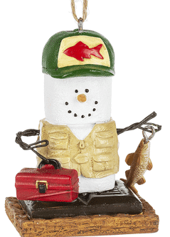 S'mores Fisherman With Tackle Box Ornament