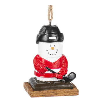 Smores Hockey Player Ornament