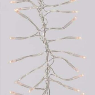 Set of 768 Warm White LED Twinkle Cluster Lights with Transparent Cord
