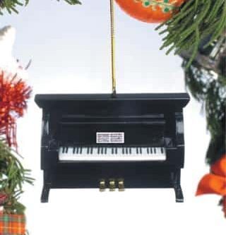 Music Upright Black Piano Ornament