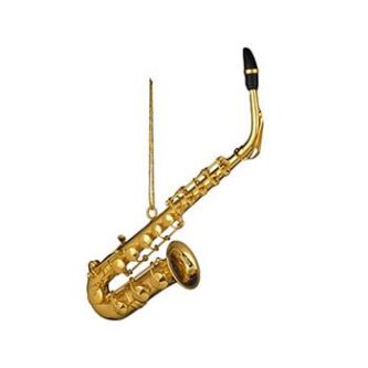 Gold Tenor Saxophone Ornament