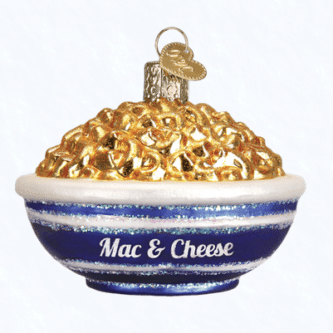 Old World Christmas Bowl Of Mac and Cheese Glass Ornament
