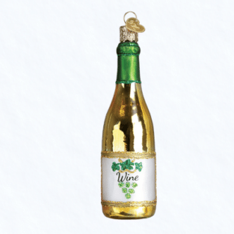 Old World Christmas White Wine Bottle Ornament
