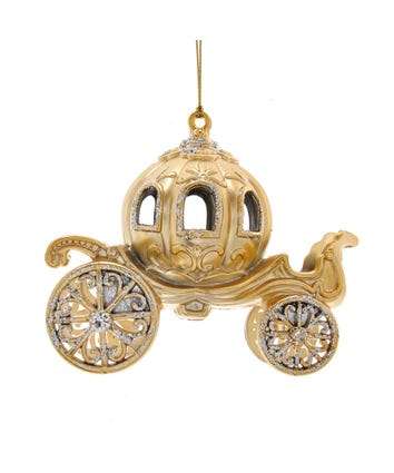 Metallic Gold Carriage Ornament