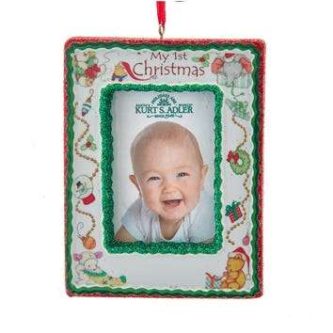 "My 1st Christmas" Photo Frame Ornament Personalized
