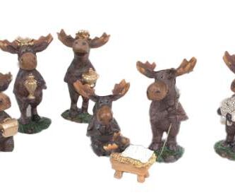 Moose Nativity Set
