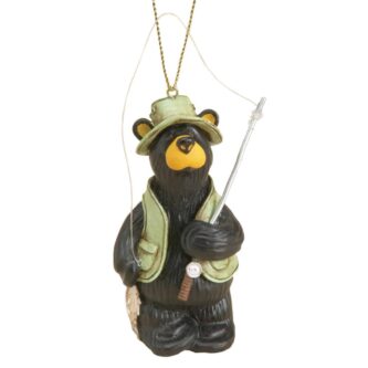 Bearfoots Bear Fisherman Tangled Ornament