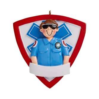 EMT Badge Ornament Personalized
