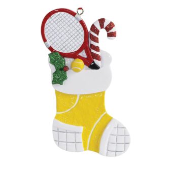 Tennis Ball Stocking Holiday Ornament Personalized