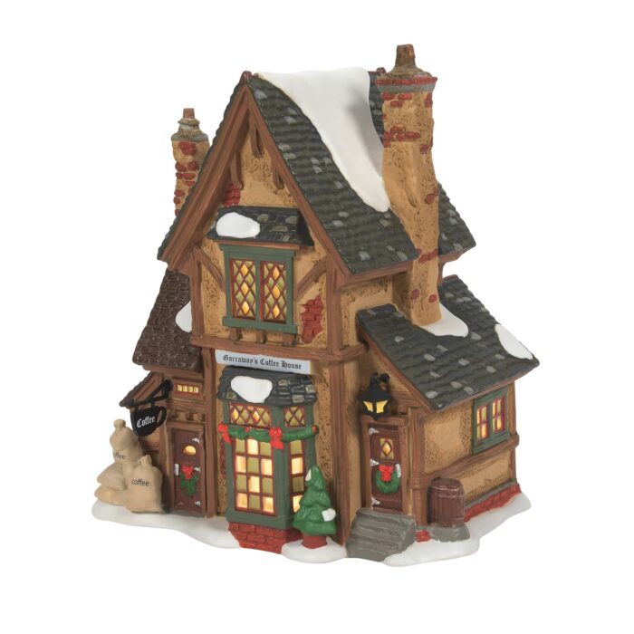 Front Garraways Coffee House Fresh Hot Coffee Dept 56 Dickens Village