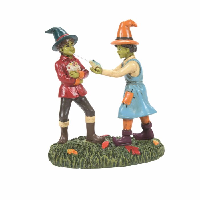 Trixies Tricks Treats and Squirting Frogs Dept 56 Halloween Village Accessory