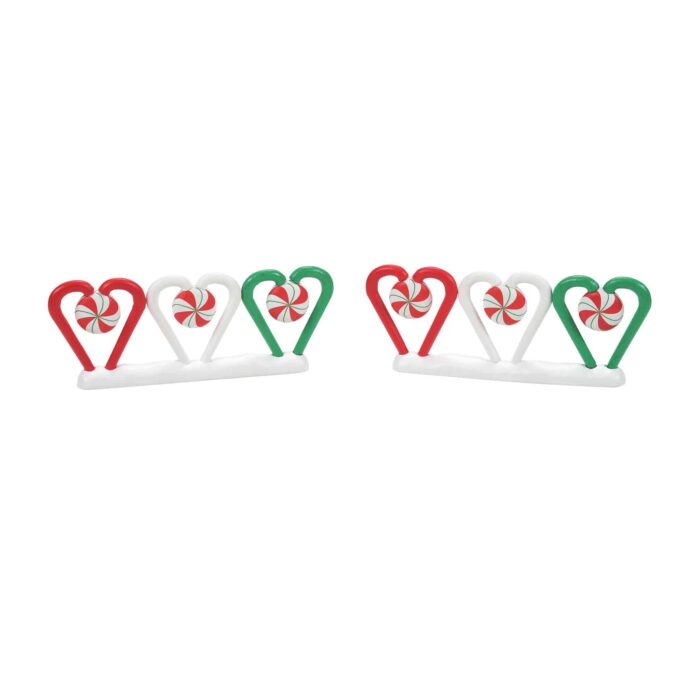 Candy Cane Heart Fence D56 Cross Product