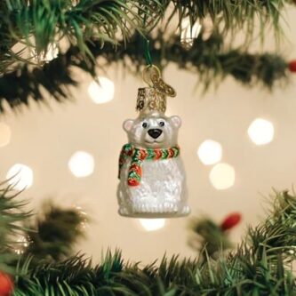 Mini Polar Bear Ornament Old World Christmas