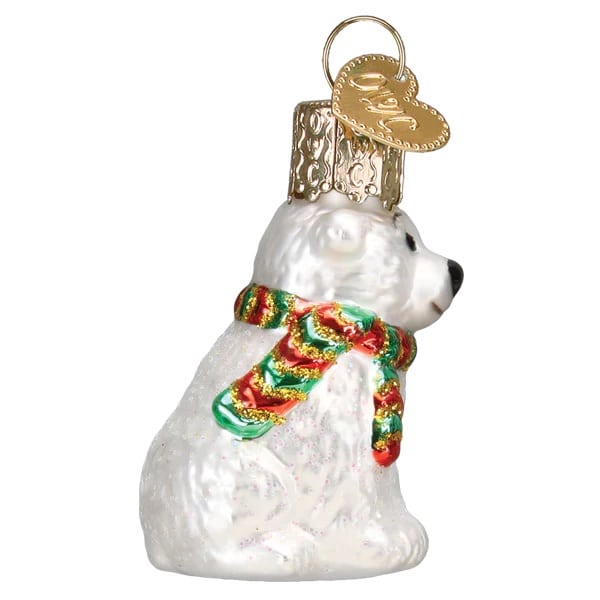 Side Mini Polar Bear Ornament Old World Christmas