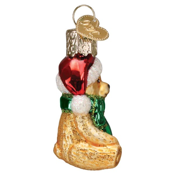 Side Mini Teddy Bear Ornament Old World Christmas