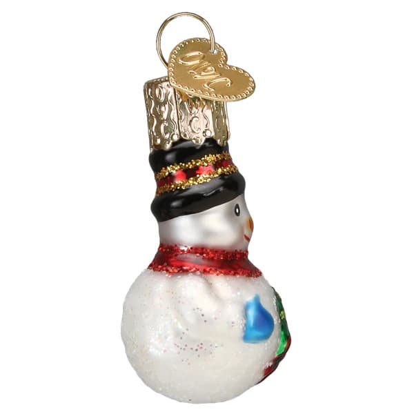 Side Mini Snowman Ornament Old World Christmas