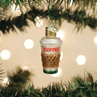 Mini Coffee To Go Ornament Old World Christmas