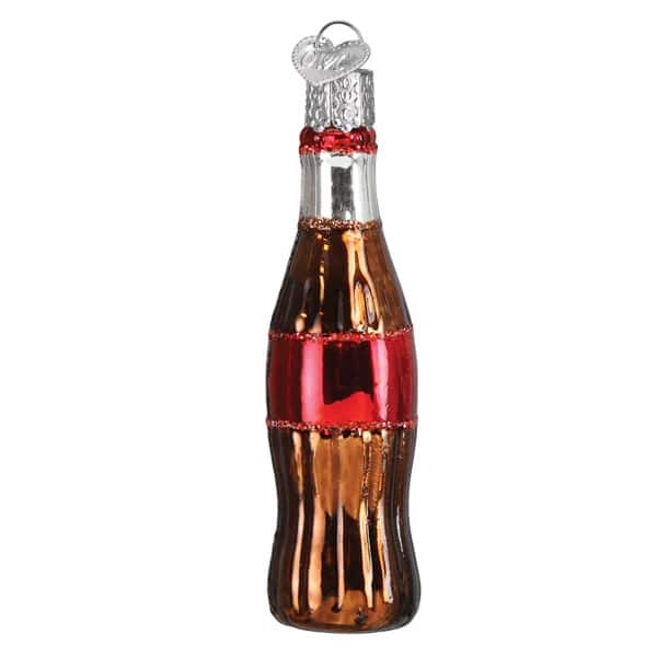 Back Mini Coca Cola Bottle Ornament Old World Christmas