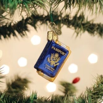 Mini Passport Ornament Old World Christmas