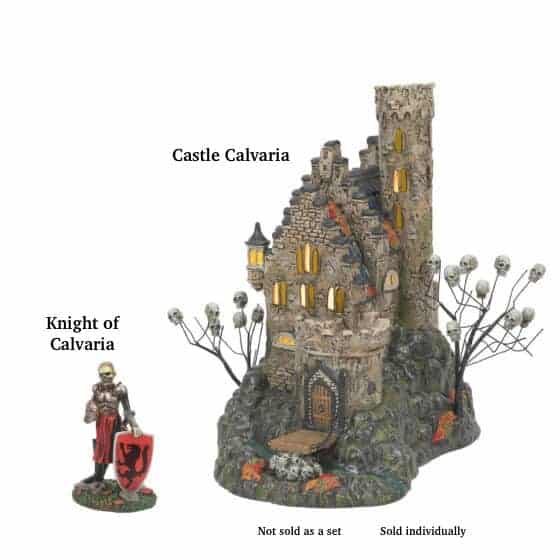 Castle Calvaria and Mad Knight of Calvaria Dept 56 Halloween Village