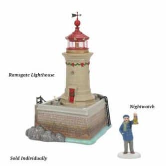 Retired Ramsgate Lighthouse Or Nightwatch D56 Dickens Village 2