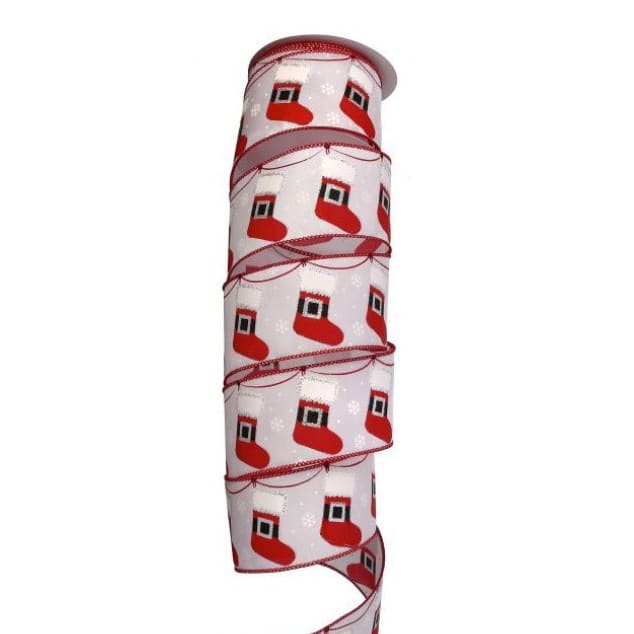 Santa Stocking Garland Ribbon